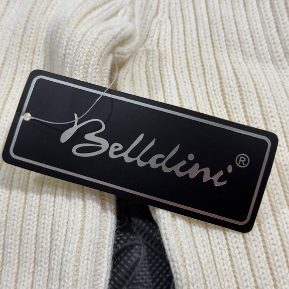 Belldini Sweater Women's XL Ivory Knitted Long Sleeve Collared Full Zip Cardigan - Picture 4 of 7